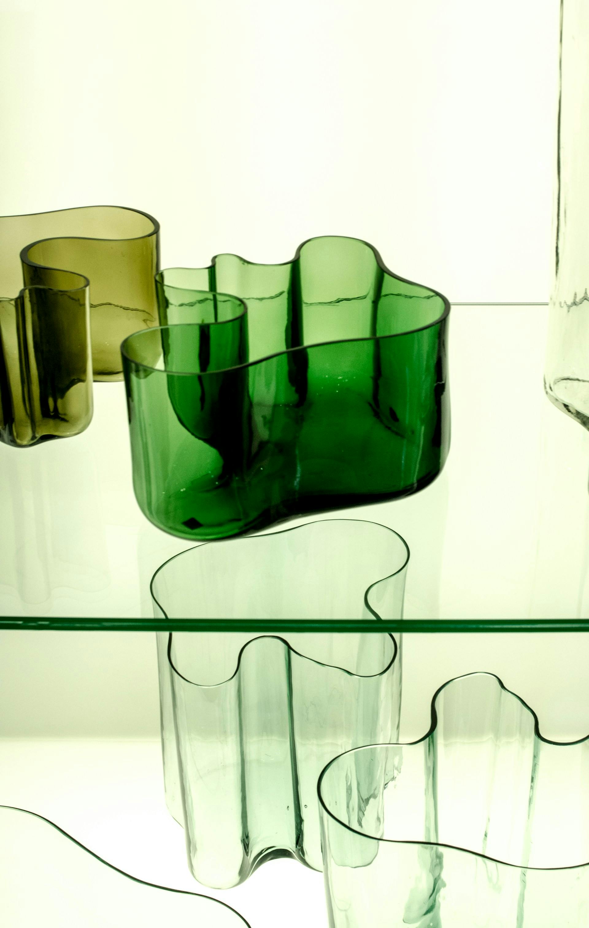 Vasen aus Glas in verschiedenen Formen